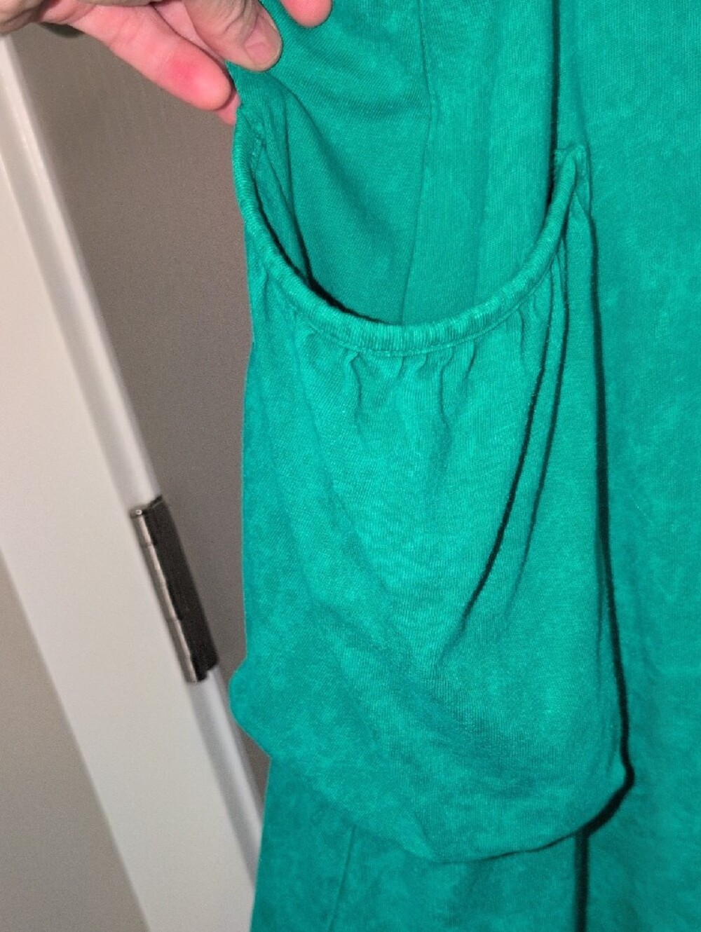 Teal Sleeveless Terry Cloth Romper - Picture 2 of 5
